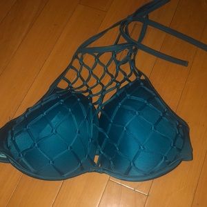 Fishnet bathin suit top